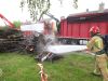 Vrachtwagen vat vlam door wespennest