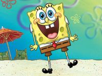 SpongeBob - Blauwogige spons / Meerminman tegenover