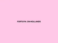 Fortuyn: On-Hollands - We moeten het samen doen