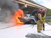 A2 bij Maarheeze dicht na groot ongeval met meerdere auto&#39;s in brand
