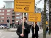 Demonstranten verzamelen zich bij Holocaustmuseum
