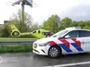 Motorrijder rijdt van viaduct in Brabant, traumaheli ingezet